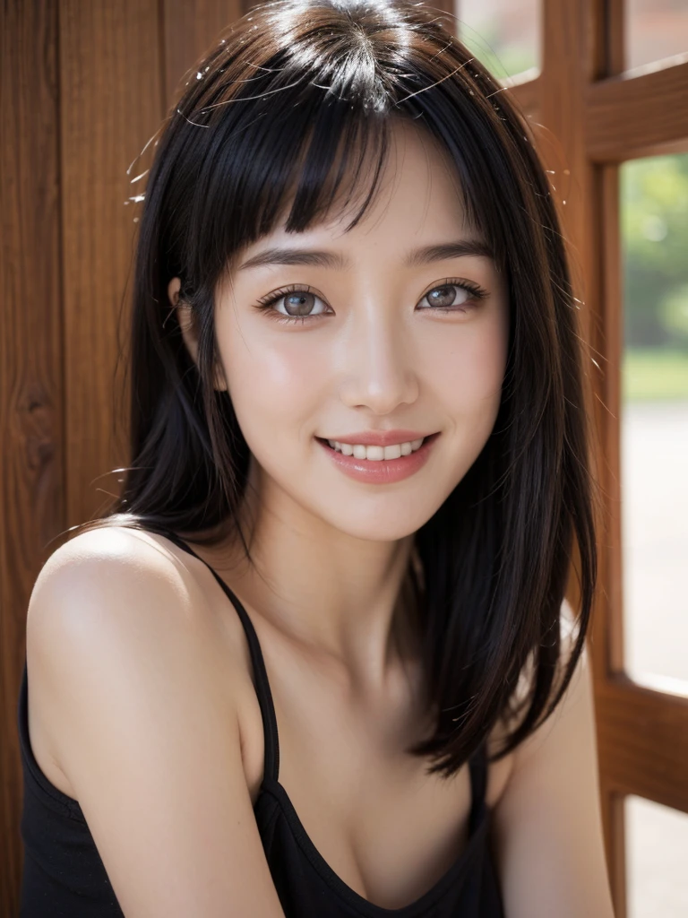 masutepiece, Best Quality, Illustration, Ultra-detailed, finely detail, hight resolution, 8K Wallpaper, Perfect dynamic composition, Beautiful detailed eyes, doress,Medium Hair, mid-chest, Natural Color Lip, Random and sexy poses,Smile,Tower Mansion