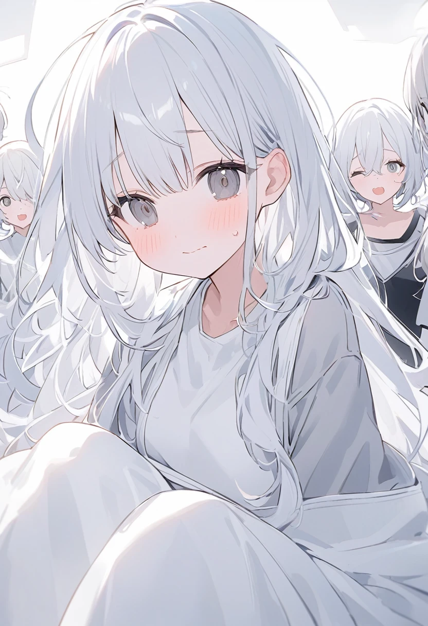 white、white Girl、white hair、 white色 hair、white色のhair、長hair、grey eye、greyのeye、eye grey、eyeはgrey、background white、background whiteい、background white色、white色のbackground、white色 background、white room、white色のroom、whiteいroom、white space、whiteいspace、whiteのspace、space white、emotion thin、emotionがthin、thin emotion