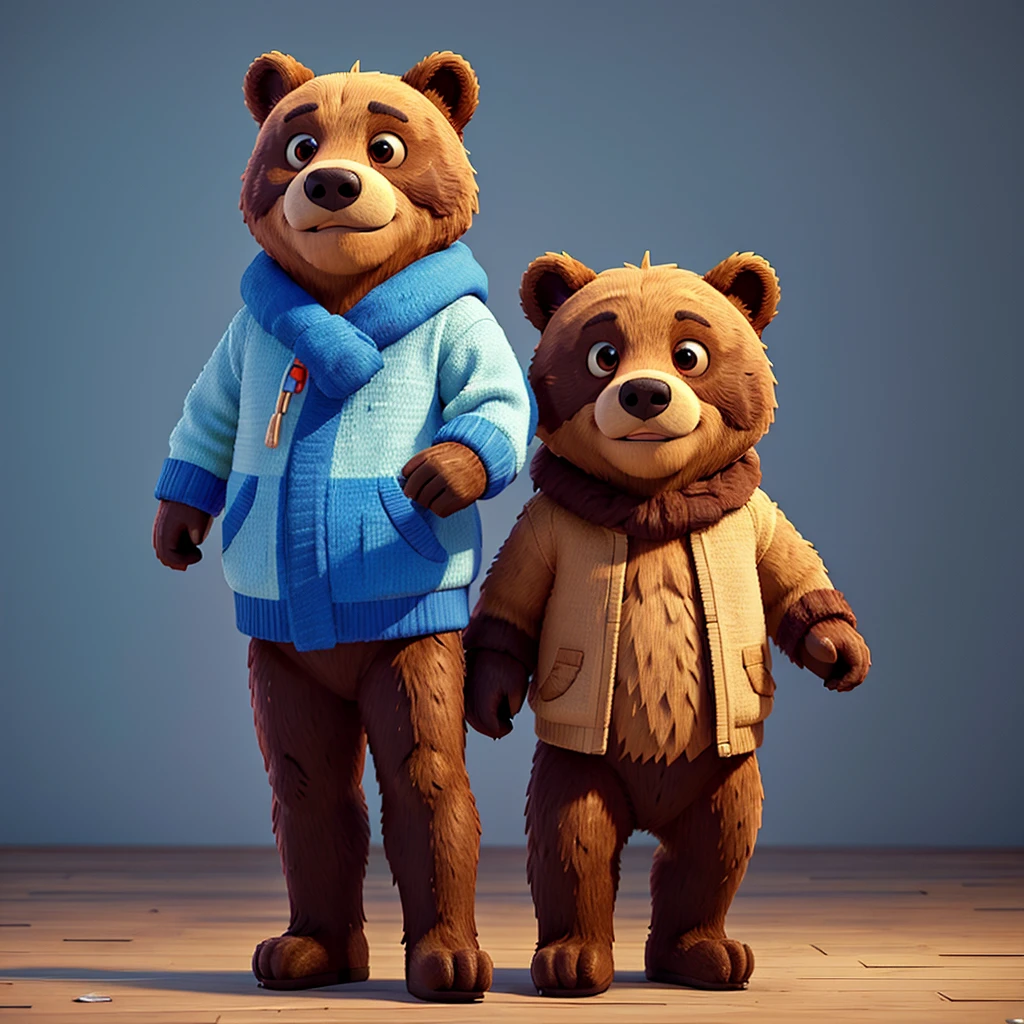 pixelart Generates an image of a Bear., with colorful clothes, 80's rapper style, show Evil on your face, Transparent background.