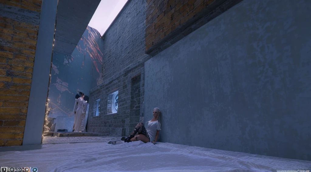 (best quality, masterpiece:1.2), ultra high res, realistic, front lighting, intricate detail, Exquisite details and textures, 1girl, solo ,(young), face highlight, upper body, detailed face, tear mole, white skin, silver hair, ponytail, braid hair, looking at viewer, big eyes, silk robe, (hollow pattern, white, silk), earrings, small breasts, slim body, luxury room, professional lighting, photon mapping, radiosity, physically-based rendering,