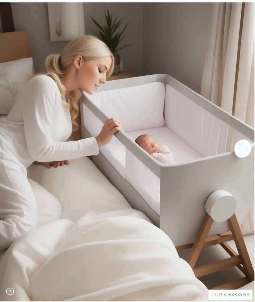 woman in pajamas holding a baby in a crib in a bedroom, asleep, vivid bright light, good night, perfect detail, p. j. n, night time, soft - warm, good morning, sleepy, easygoing, night-time, night - time, true realistic image, argos, sleeping, amber, olivia, 💣 💥