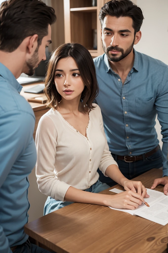 woman doing spanish with a man