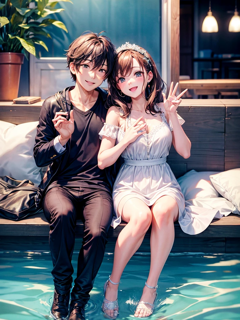Highest quality,Highest Resolution,couple,,happiness,Date,