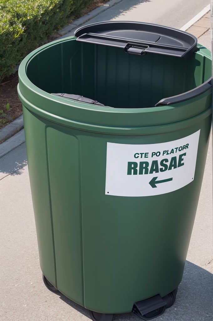 A trash can