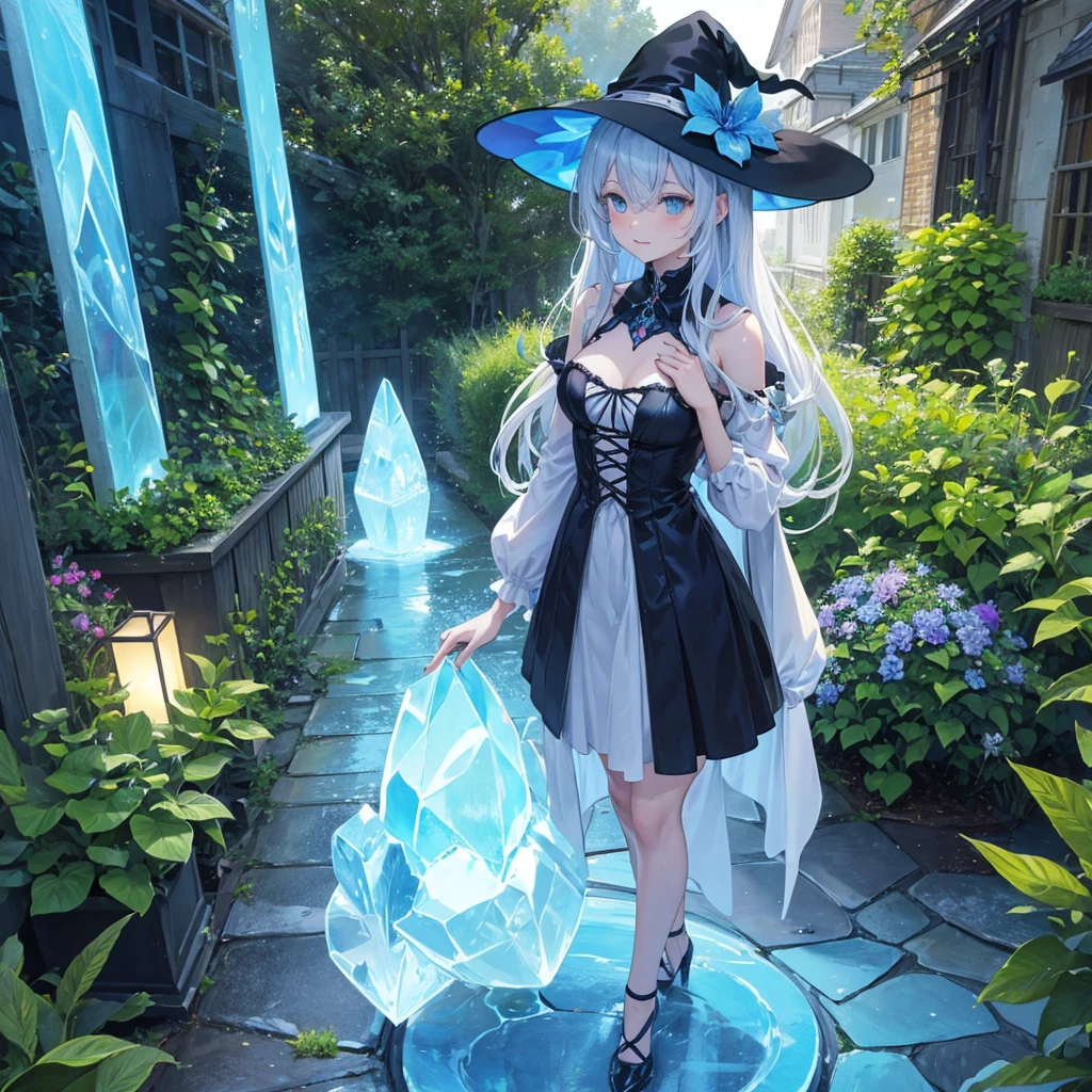 witch（garden　My own sculpture（crystal　hologram）Carving）