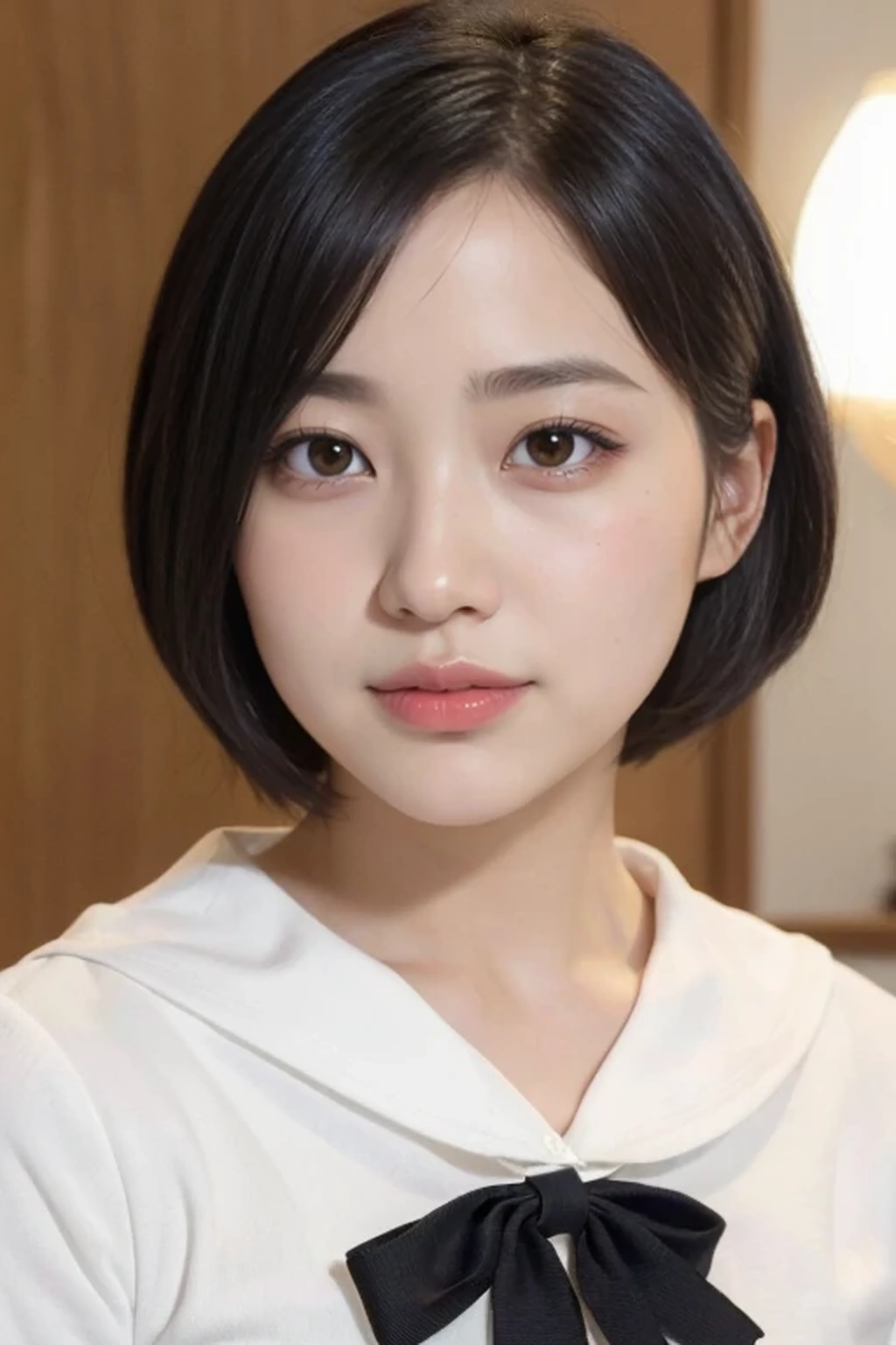 (photorealistic:1.2), 1 young female, (beautiful face:1.2), (頬にそ??す, baby face,:1.5), (no makeup:2.0), break, (sailor , Japanese school uniforom:1.3), (full body shot:1.3), break, indoor, classroom, (dynamic angle:1.1), from side, break, photo of young Japanese young female , (14 years old:1.4), detailed pores and skin lines, break, orgasm face, smile, (cum on face:1.2), break, very fine eyes, break, (small breasts:0.5), black eyes, black hair, short cut hair, break, (eyes and faces with detailed:1.0), break, (masterpiece, best quality, ultra detailed, detailed face, 8k), (rim light:1.2)