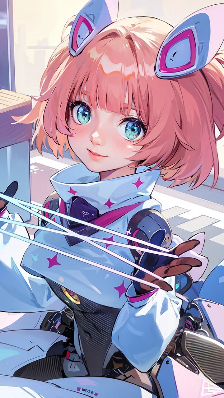 (masterpiece), (best quality), realistic, cinematic light, Hinata from Naruto, cool pose, battlefield background, perfect body, white eyes, white bobcut hair