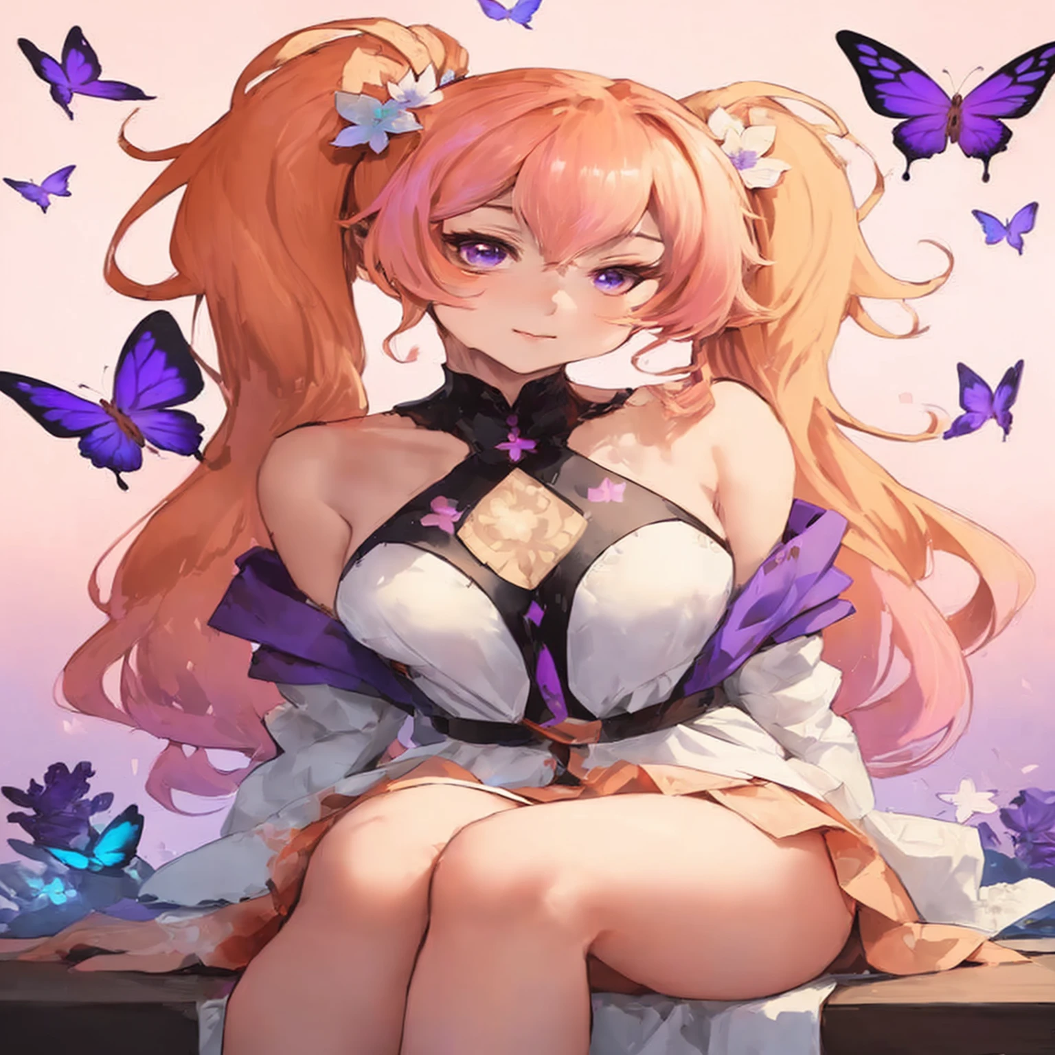 1 Girl, sweets, (Bunny girl), (Jump), Pop atmosphere, cute, Long Hair, Brown Hair, (hair ornaments), Lively expressions, Bright smile, ribbon, Fishnet tights, Shiny garments ,beautiful brown eyes in every detail, (Heart shaped eyes), Pastel pink background,18-year-old, Colorful Hair, Straight hair, beautiful, Shining Eyes, Romanticism, modern art, Impressionism, reflected light, 8K, masterpiece, Advanced Details, Highest quality, Accurate anatomy