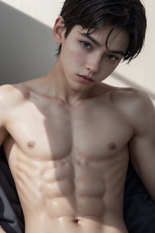 create an image of a skinny boy without a shirt and on the top written before and on the other side a photo of him without a shirt but a little chubby written on top after, ralist