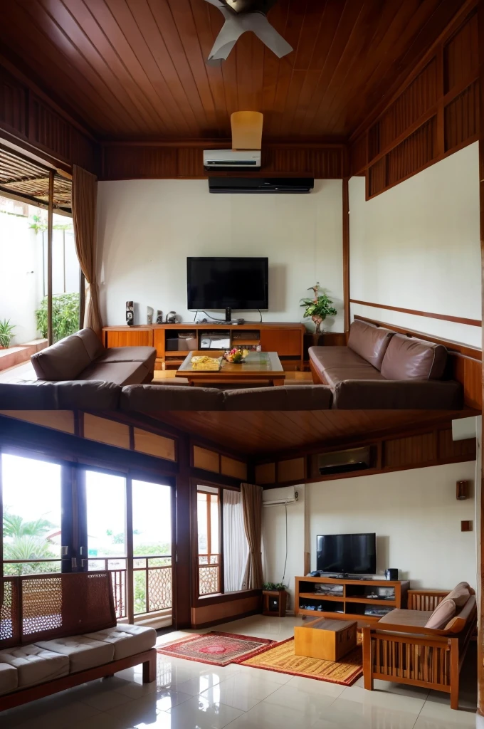 Thailand low income home living room
