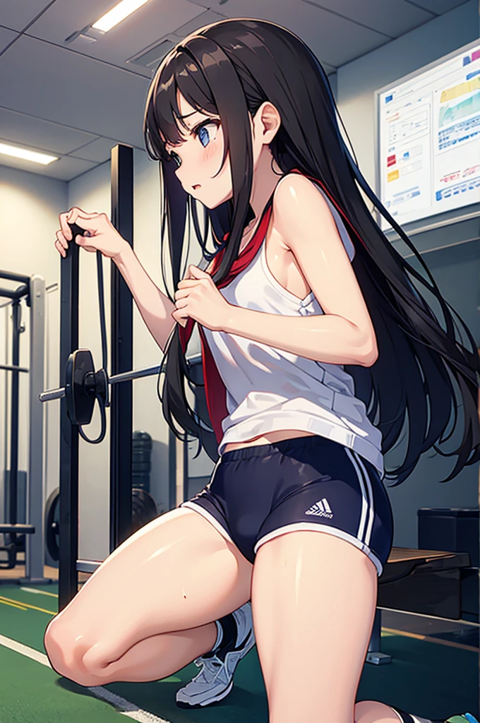Taking off gym clothes、student、naked