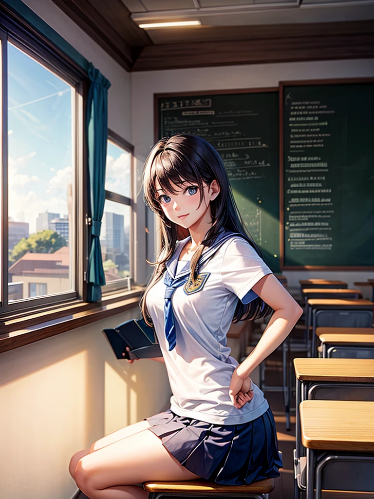 Highest quality,Highest Resolution,Students studying in a school classroom,