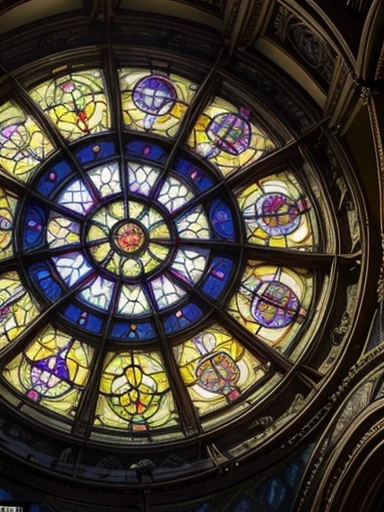 Doctor strange sanctuary (elegant mansion with a circular yellow and purple stained glass window on the third floor), on the corner of a New York avenue
