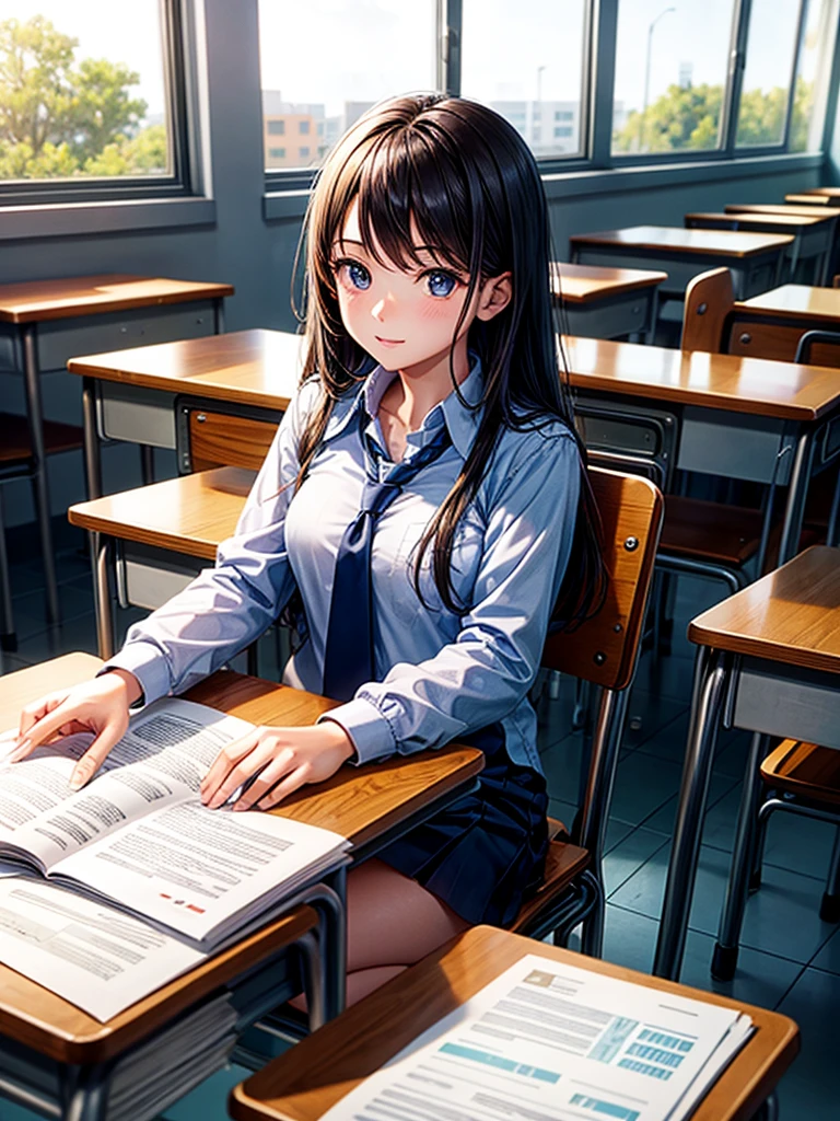 Highest quality,Highest Resolution,Students studying in a school classroom,