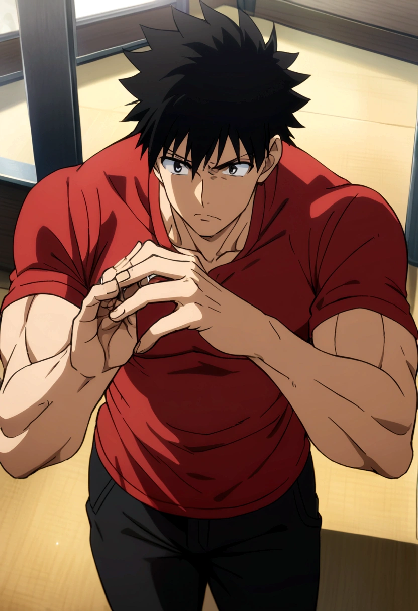 score_9, score_8_up, score_7_up,Handsome Aomine Daiki angry,1boy legs ,hardcore handjob, ,pov , dark skin ,rooftop