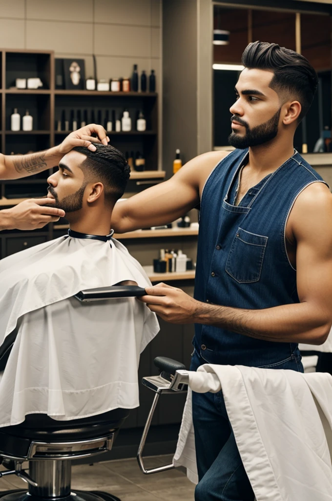 Imagine an old barber