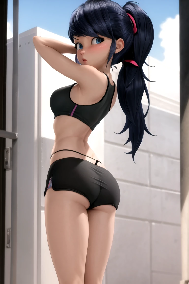 hand on own ass