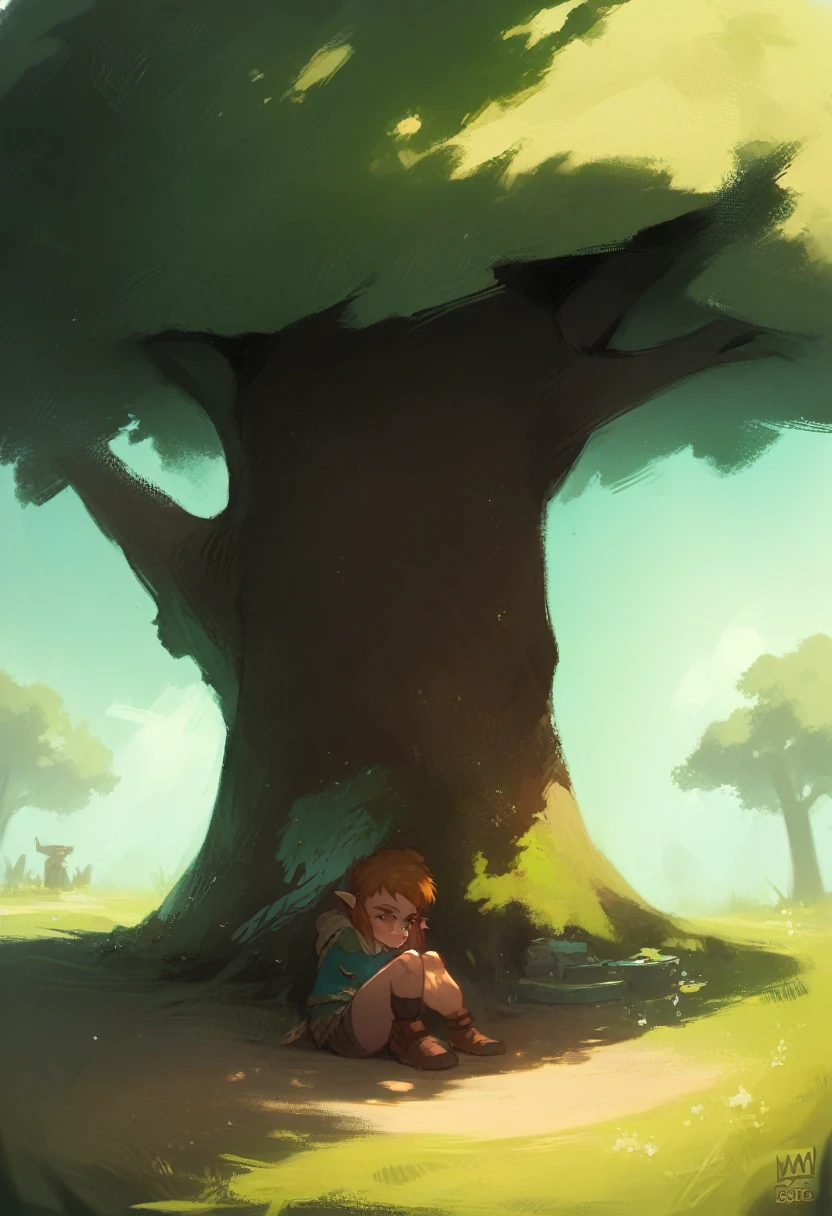 Botw Zelda naked in the forest alone under a tree