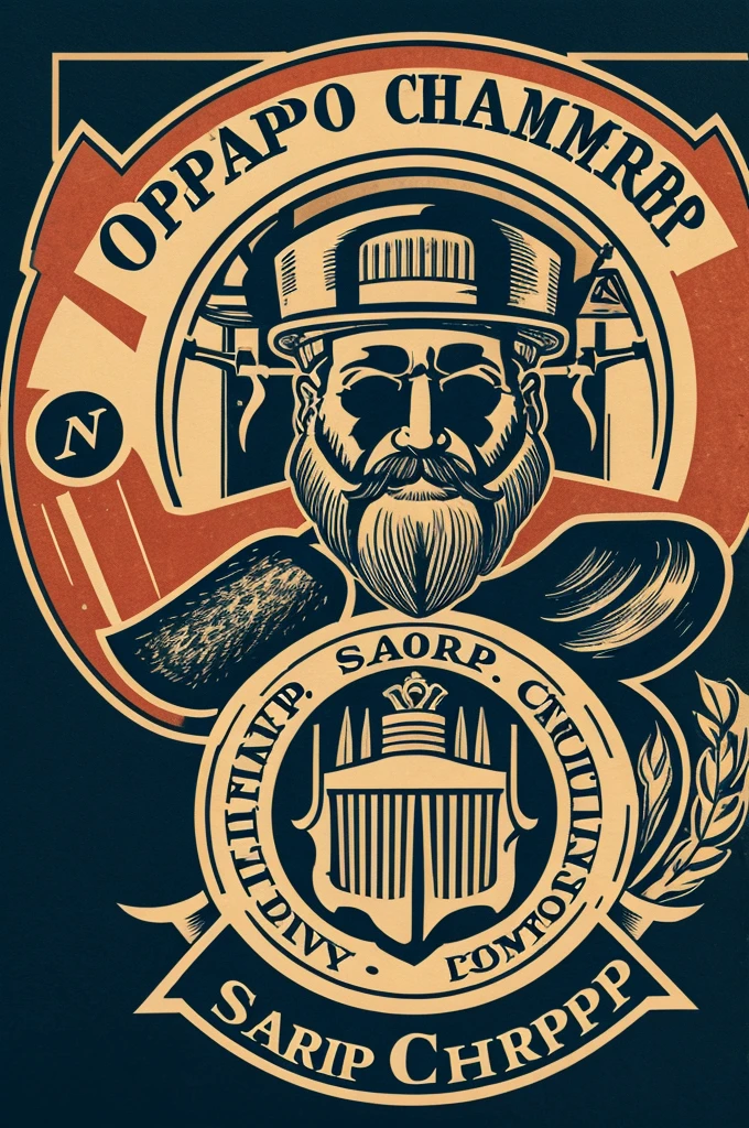 Ocampo barber shop logo 
