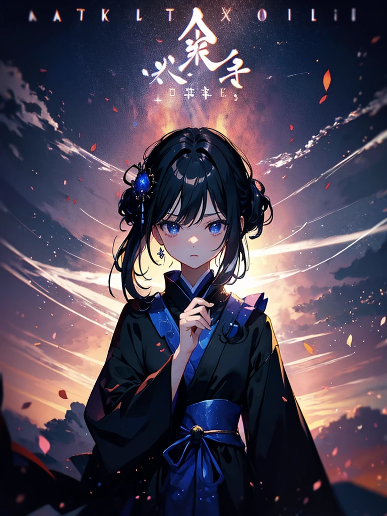 セクシーなドレスを着ています、エッチです、25-year-old girl、Rune background、black magician、Wearing a black robe、mesmerize、cute woman、Elegant hairstyle、indigo hair color、Slightly shorter hair、blue eyes、look at the viewer、masterpiece、Best image、