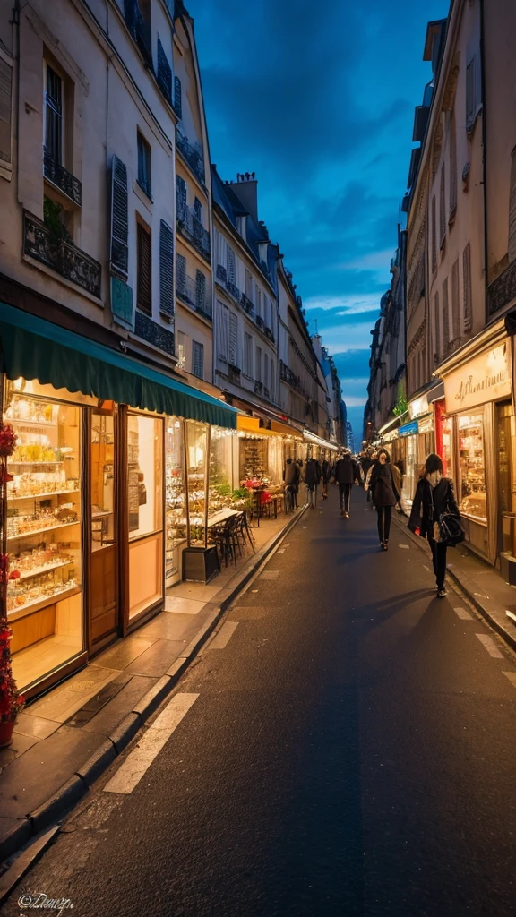 Paris Milan France anime beautiful night