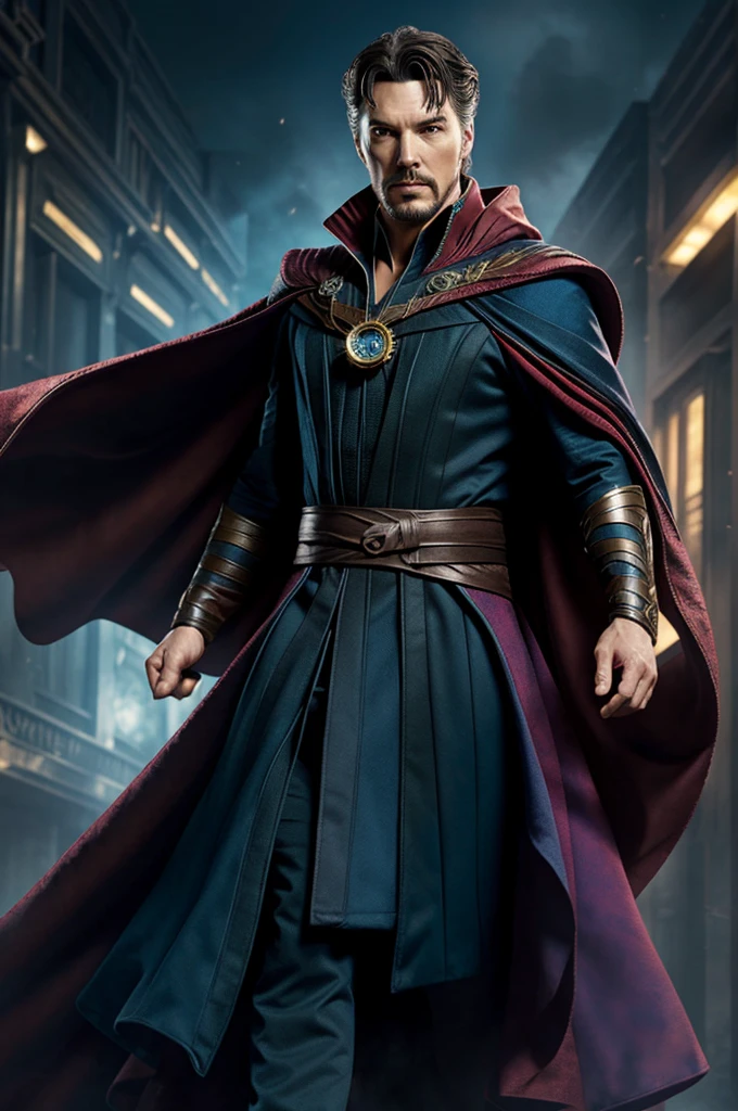 Doctor strange (Marvel Comics)((high quality))((whole body))((costume details))((levitation cloak))