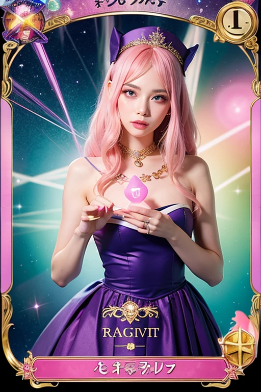 Tarot Cards　magician　0 Pastel Pink　Sparkling　mysterious　