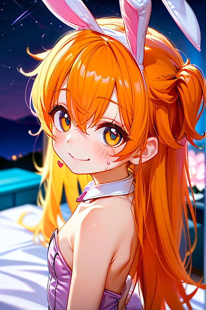 1girl,alone,masterpiece, 最high quality, high quality,delicate features,,beautiful girl,hyper_detailed,(((game CG))), finely detaileded beautiful eyes and detaileded face,Glossy skin, One_girl,, smile,blush,Open_mouth,:3 、()。night、((flat chast)),lolli、female brat、(((evil smile))）、orange hair、orange eyes,long hair、chast focus、horse ears、((extreme close up))、((playboy bunny))、((sweaty、heart、💗、juice、steam))、bed、Butt angle、Estrus
INFO
