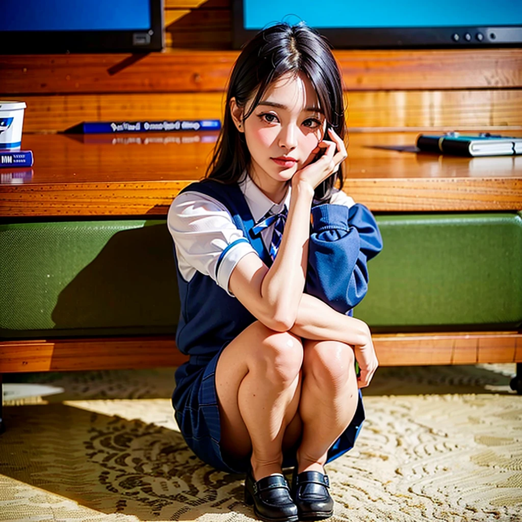 young secretary, 21 years, korean, high quality, oficina, seria.