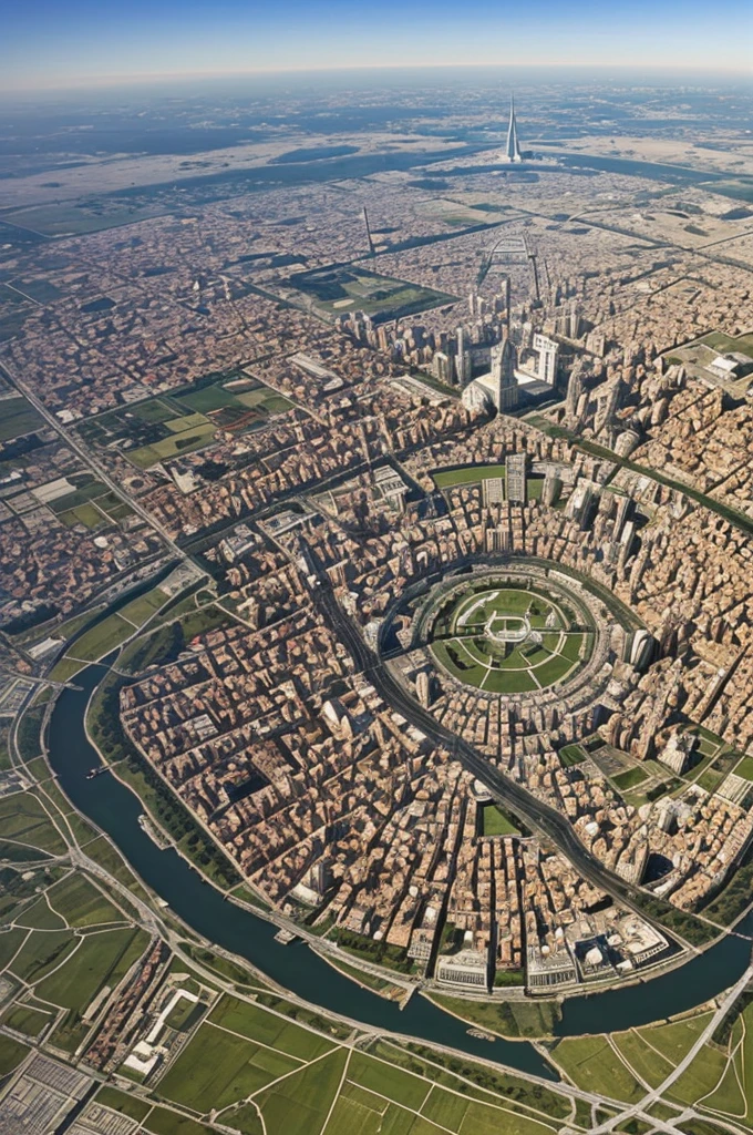 Can you make the new Jerusalem as realistic as possible seen from above? 

