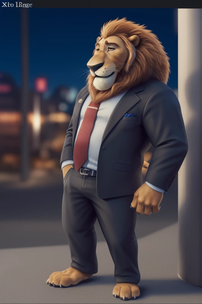 leodore a lionheart, a lion, feline, safe, antro, trousers, suit,shirt,bow tie, male, One, standing, tail, paws, paw pads,
BREAK,
from Nextel, for dating, by xenoforge, (difficult, high detail, digital photography, soft focus, RAW explicit cinema,
Photorealism, realistic, photorealistic, analog style, Subsurface scattering,
masterpiece, Best quality, ultra realistic, 8 k)