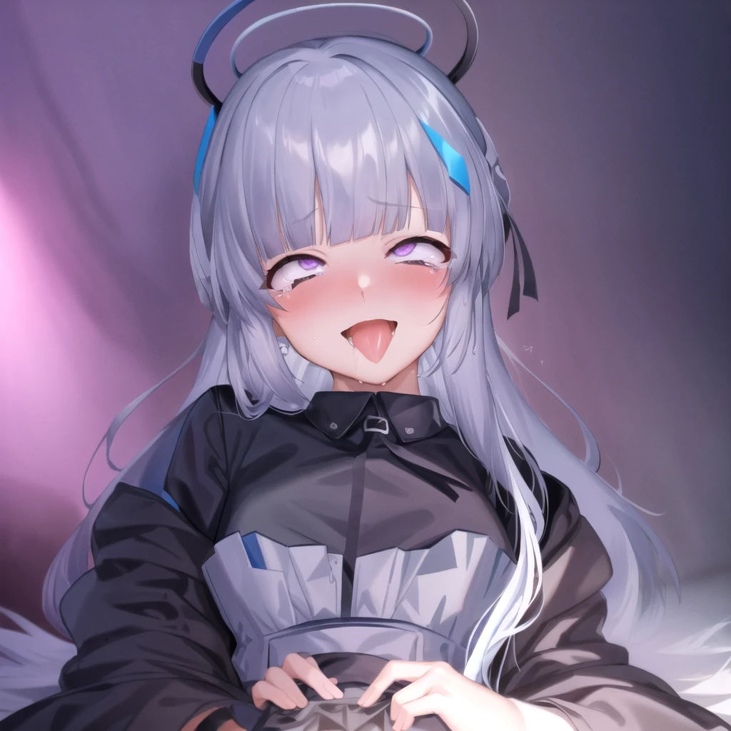 (masterpiece:1.3), (Absurd:1.3), (Highest quality:1.3), (Super detailed:1.3),(Best Shadow:0.7)(Processing wool), Perfect ???????, One Girl, alone, just, just-衣装, Hello, Grey Hair, Purple eyes, Blunt bangs, とてもLong Hair, Sleeveless, , (masterpiece),(Highest quality),(Very detailed),(Best illustrations),(Best Shadow),(Absurd),(Detailed Background),(so beautiful), (masterpiece),(Highest quality),(Very detailed),(Best illustrations),(Best Shadow),(Absurd),(Detailed Background),(so beautiful)noa-outfit, One Girl, alone, Big Breasts, Long Hair, , , , , empty eyes, blank eyes, , , , , tears, , shiny skin, Wet, , , Roll your eyes, , The pupils constrict, , , , , , Open your mouth carelessly, , , , abstract pattern, , saliva trail , , , , night , Fractal Art, Pink Neon Lights, , Motion Blur, Fluid movement, Rich and vibrant color palette, , Mysterious glow, ??????, ahegao, rolling eyes, cross-eyed, seductive smile, , squatting, arms behind head, , collar, latex, BDSM, , Pleated skirt