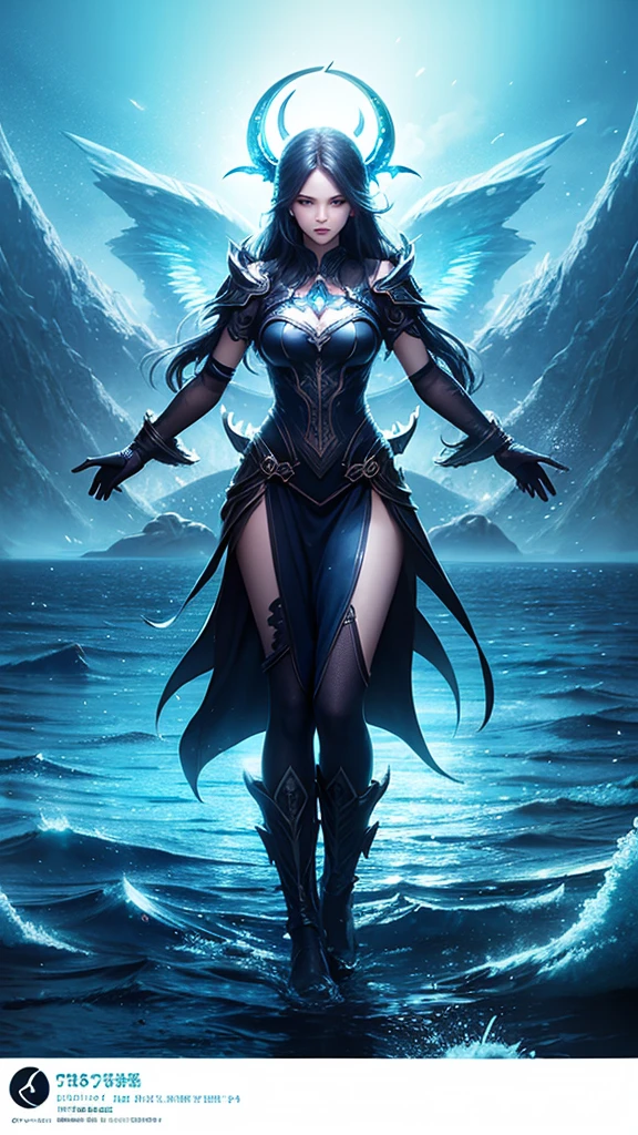 Mysterious Ocean、Highest quality、3DCG illustration、Digital Art、Fantasy、neon