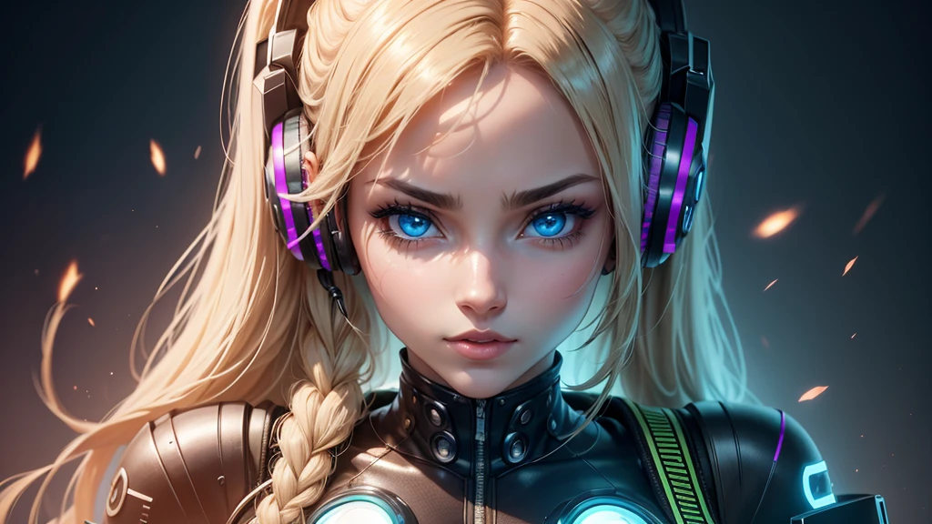 a close up of a woman DJ.  in a futuristic outfit with headphones on, cyber school girl, cyber suit, perfect android girl, cybersuit, cute cyborg girl, cyborg girl, cyber universe style, cybersuits, ig model | artgerm, oppai cyberpunk, cyberpunk anime girl, android heroine, cyborg - girl, female cyberpunk anime girl, robot girl