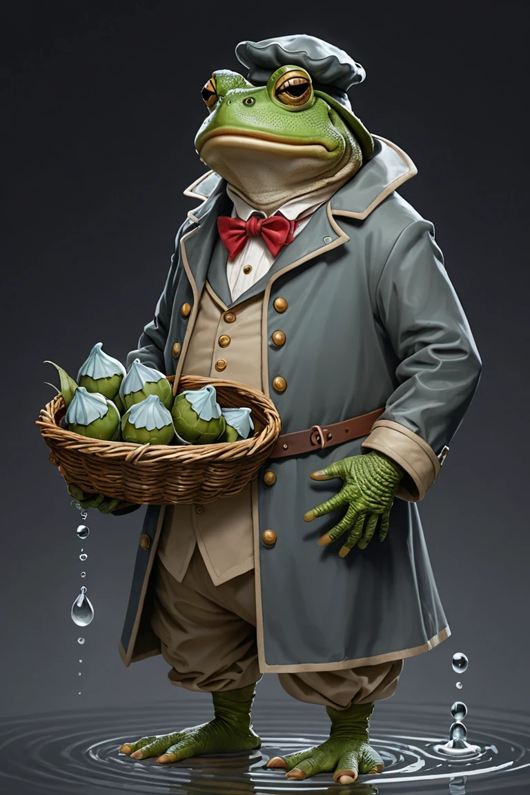 [ (character art by Artgerm:1.0) and Claude Monet::18], professional, water, Fatigued (a bunch of transparent haul!:1.2) , dressed in Toad-style costume, Grim, Gouache Art, studio lighting, matte skin