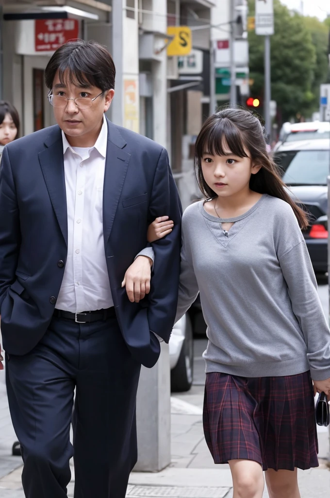 Violent sexual activity、A middle-aged man and a -school