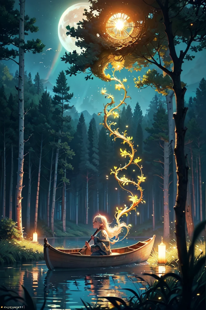 (dreamscape photo:2),(Masterpiece:1.2),(nature photography:2), best quality, (illustration:1.2), (ultra-detailed),Eye focus,(whimsical:2),(dreamy:1.3),(Masterfully crafted Glow:1.3), (Cinematic background), hyper details, (delicate detailed), (intricate details), octane render, hdr, (hyperdetailed:1.15), (soft light:1.2), mature, plump, thick, rainbow painting drops,(dynamic:1.2),dreamscape made up from paint, entirely paint, splat, splash, outdoors, (bioluminescence:1.3),(glowing:1.3), (Cinematic masterpiece), fierce, powerful, splashes of colour, (beautiful coloured sky:1.2),(golden hour:1,4),absolutely eye-catching,(gigantic lake:1.7), (daytime:1.3), (Cinematic headlight), ((caustic)), dynamic angle, beautiful detailed glow, ambient occlusion, ambient light, raytraced reflections,(best illumination, an extremely delicate and beautiful), ((cinematic light)), (soft:2),Masterpiece, best quality, (very detailed CG unity 8k wallpaper), (best quality), (best illustration), (best shadows), (glow sprite:1.2),(plan trails:1.2),(exquisite rainbow),(sun),(moon), ((with an abandoned canoe:1.2)),( in the swimming pool Drinking water),(lush:1.4), natural elements in the forest theme.( Mysterious forest)), beautiful forest, nature, surrounded by flowers, delicate leaves and branches surrounded by fireflies (natural elements), (vineyard theme), (leaves), (twigs), (fireflies:1.2)), (particle effects) , 3D , (Octane rendering, ray tracing, super detailed, (zentangle, mandala, tangle, entangle), (fractal art:1.5) ,extremely detailed, dynamic angle, the most beautiful form of chaos, elegant,wide vareity of flowers, a brutalist designed, vivid colours:1.2), (romanticism:1.2), by james jean, roby dwi antono, ross tran, francis bacon, michal mraz, adrian ghenie, petra cortright, gerhard richter, takato yamamoto, ashley wood, atmospheric, ecstasy of musical notes, streaming musical notes visible, close up, perfect fingers, perfect hands,(no people:2),(super reflections:1.2)