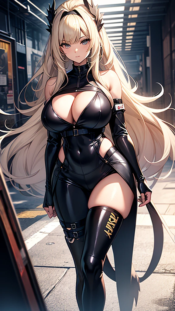 one woman, winged girl, bouffallant hairstyle, large tail, golden hair, strong, firm body, thick thighs, big breasts, muscular arms, casual clothes, sfw, sexy, full body, masterpiece, highly detailed, shiny clothes, latex, tall women, looking to the viewer