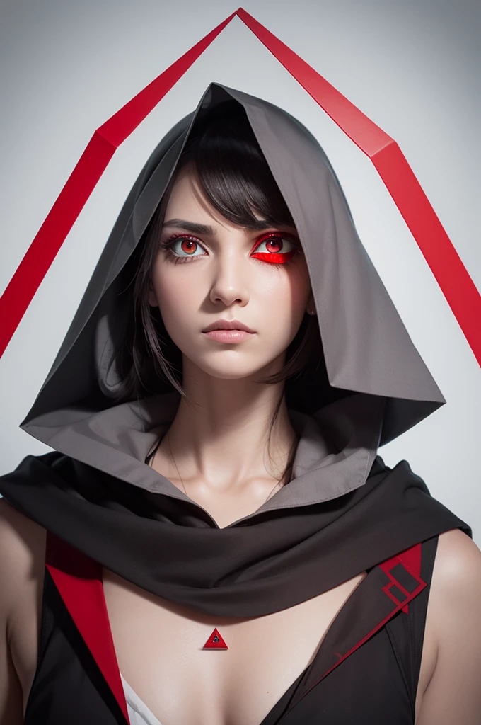 A triangle with a red eye inside