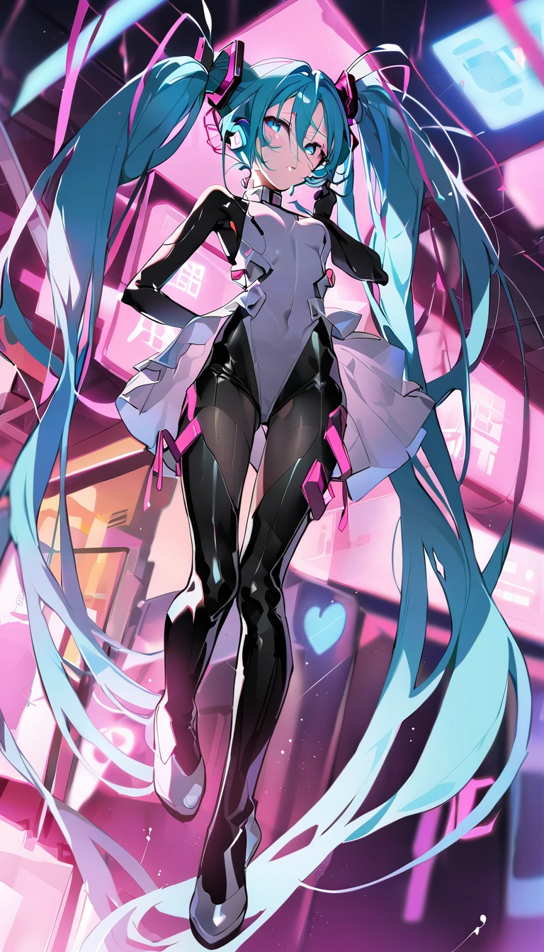 masterpiece, Highest quality, One girl, alone, Long Hair, hatsune miku, Twin tails, very Long Hair, bodysuit, Blue Hair, gloves,boots， whole body, blue eyes, floating, View your viewers, hair ornaments,  black gloves, Multicolored Hair, Facial blemishes, Sleeveless Dress, flower, Part your lips, absurdly Long Hair, elbow gloves, White Dress, Hair between the eyes, Browsing Caution,Heart-shaped pupils,orgasm, Beautiful ass,Sweat,(Urinating)
