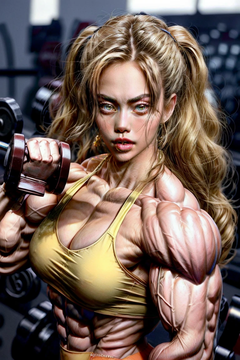 (2 girls body builders:1.6), ((masterpiece)), best quality, ultra-detailed:1.7, finely detail, high resolution:1.6, perfect dynamic composition, beautiful detailed faces:1.77, blonde babes:1.88, perfect red lipstick, perfect makeup:1.8, short denim bikini , large breasts:1.4, lovely look:1.7, gorgeous face:1.6, defined muscles:1.4, beautiful faces:1.8, alessandra ambrossio, izabel goulart, Kate Upton, Gigi Hadid, candice swanpoel ,popped out dense veins on muscles:1.8, hyper detailed picture:1.4, 8k resolution: 1.7, flex muscles:1.3, hyper muscular body shape:1.42, photorealistic:1.5, realistic:1.6, face masterpiece:1.74, good and professional lighting on picture:1.38, Ukrainian-Moroccan muscle beauty goddess, masterpiece 22 years old Ariana Grande and Jennifer Lopez as bodybuilders, extremely high resolution, hyper feminine beauty , hyper realistic texture , extra large , hyper muscularity, hyper vascularity, ass of titanium, muscles of steel, ripped body shape, ripped sexy ass with bikini, muscular ass , topless, kissing, good face details, hyper face detailing, doing sex, super romantic moment, hyper romantic, romantic kiss, nude females, perfect symmetrical face, sexy french kiss with tongues, serious muscle posing, exaggerated muscular body, extremely shredded, flexing and posing muscles as bodybuilder, exaggerated veins on biceps