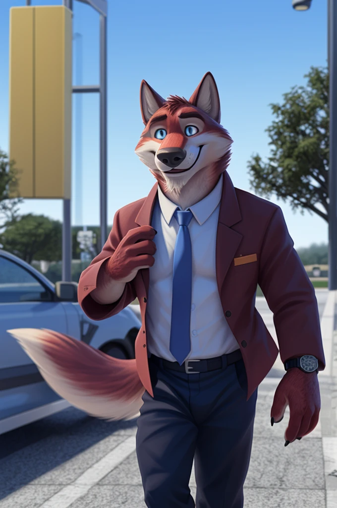 Ivan Fedorovich Wolfbach (Novosibirsk) ,tall handsome, wolf,young, 24 years, brown fur,Kind,(red body:1.3),beautiful blue eyes,Novosibirsk,dressed,civil aviation pilot uniform,White shirt,epaulets командира, черный tie, trousers,air traffic controller, trousers,canine, wolf, detailed fur, male, second, paw pads, finger claws,At the viewer, 5 fingers, paws, 5 fingers, smile, wrist watch, т nextel,by xenoforge, (difficult, high detail, digital photography, soft focus, RAW,goes for a walk, ,Very close to the camera,airport,Novosibirsk, smile, good mood, positive, Very close to the camera, plaid shirt, At the hairdresser, without hair, epaulets captain,
Photorealism, realistic, photorealistic, digital style, Subsurface scattering,I look at the viewer,стоит White shirt, epaulets, captain, trousers, tie,air navigation tower, close to the camera,
masterpiece, Best quality, ultra realistic, 8 thousand.)