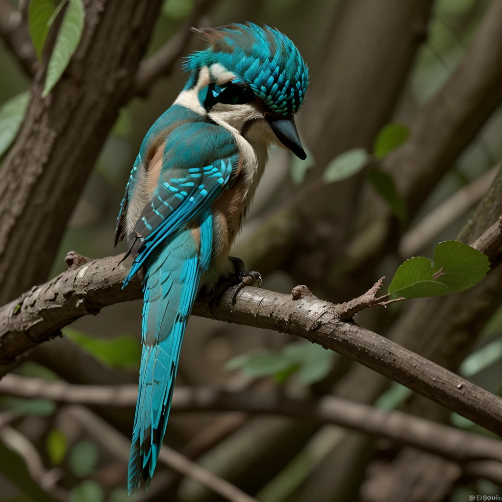 Ultra highest quality, more detail,8k,Woodland Kingfisher