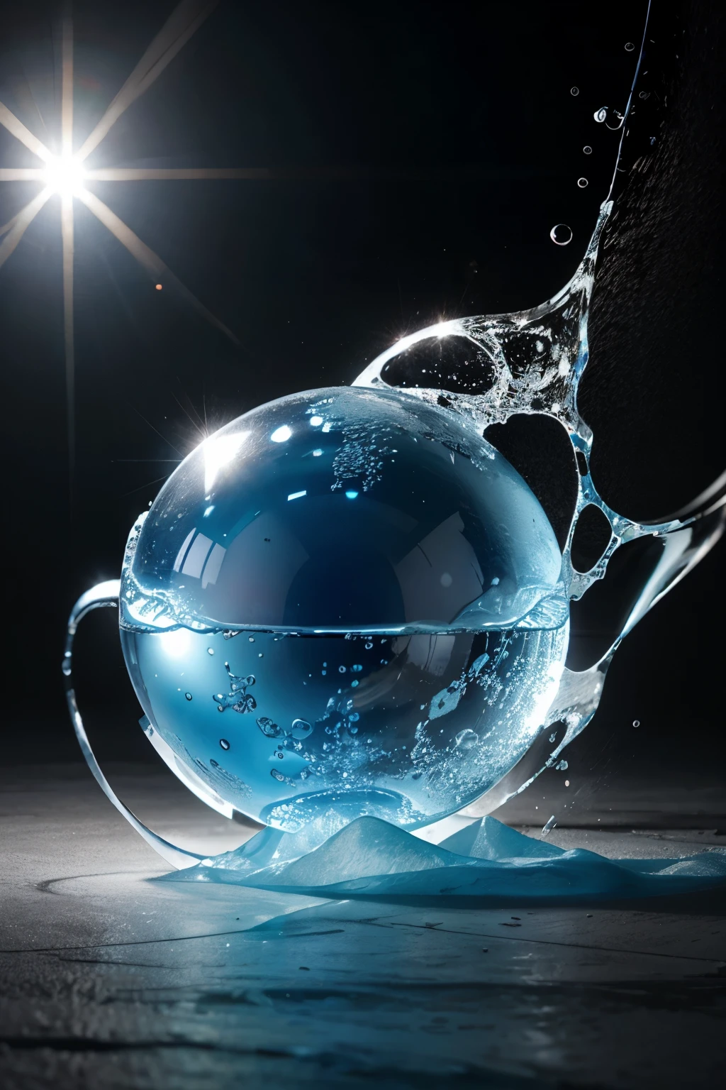 Ice blue energy spheres 