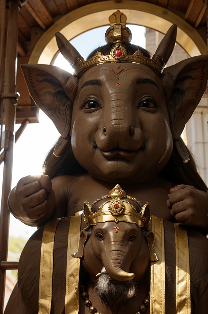 Create ganesha with number 13 in his crown