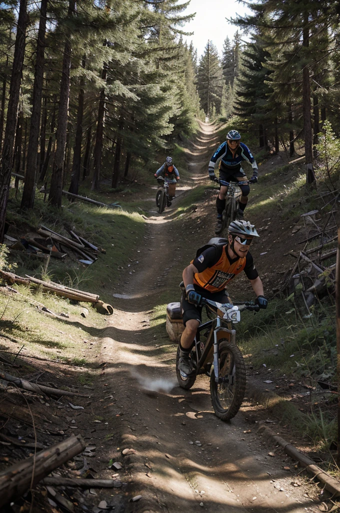 Rollingdoor trail bike enduro club is entitled rollingdoor brothers anti-slash trail bike in stopee condition passing through wood and fire obstacles