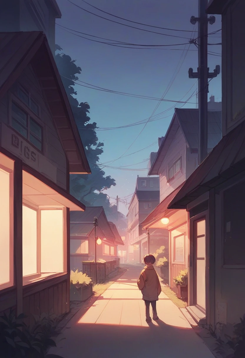 Image of a suburban house at dusk, illuminated by soft lights