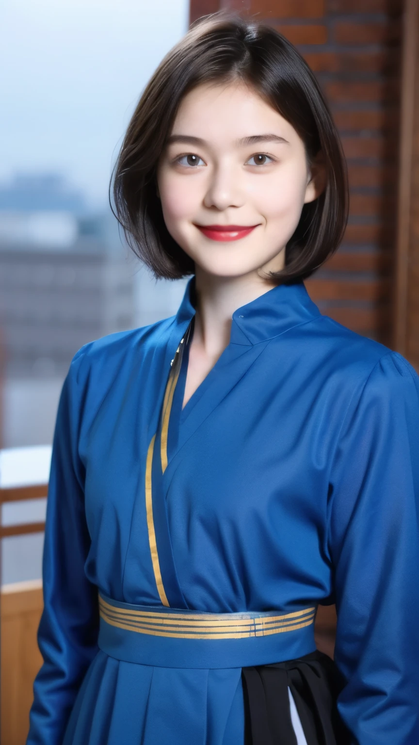248 (An 18-year-old female and an 18-year-old male), (short hair),kind, lipstick, Finnish national costume, smile