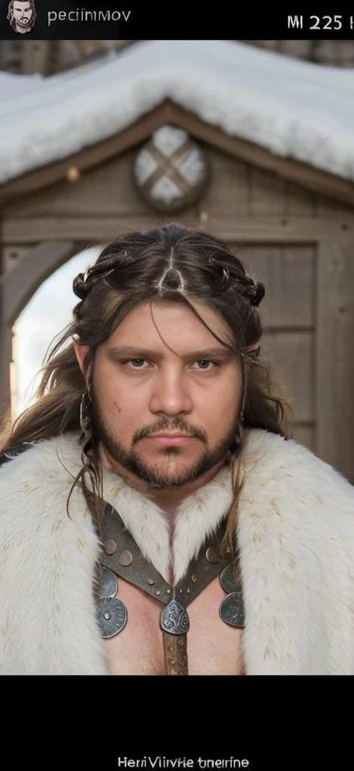 Put on a Viking war outfit