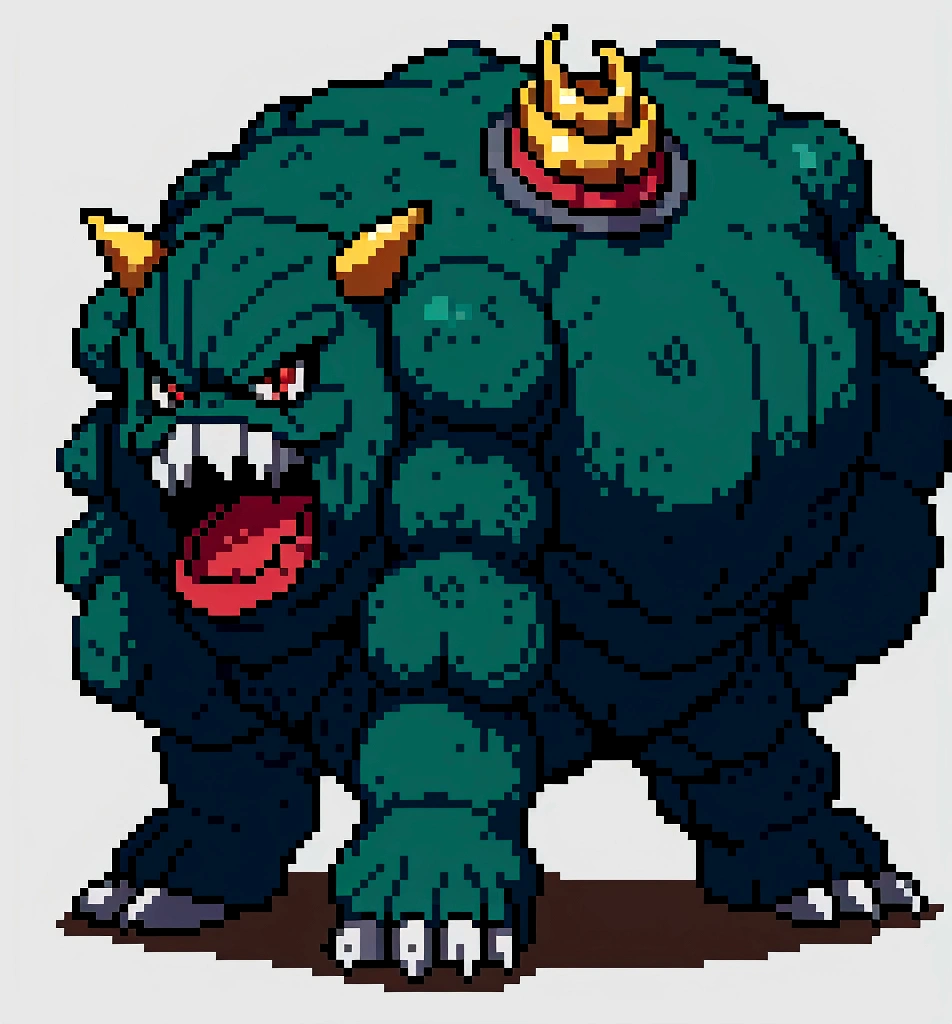make a monster like pokemon in pixelart 